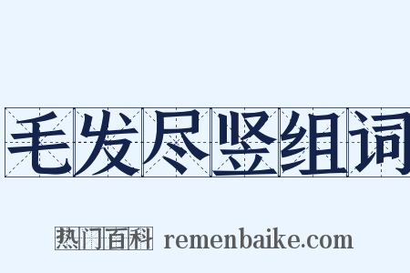 毛发尽竖组词是什么意思的图片
